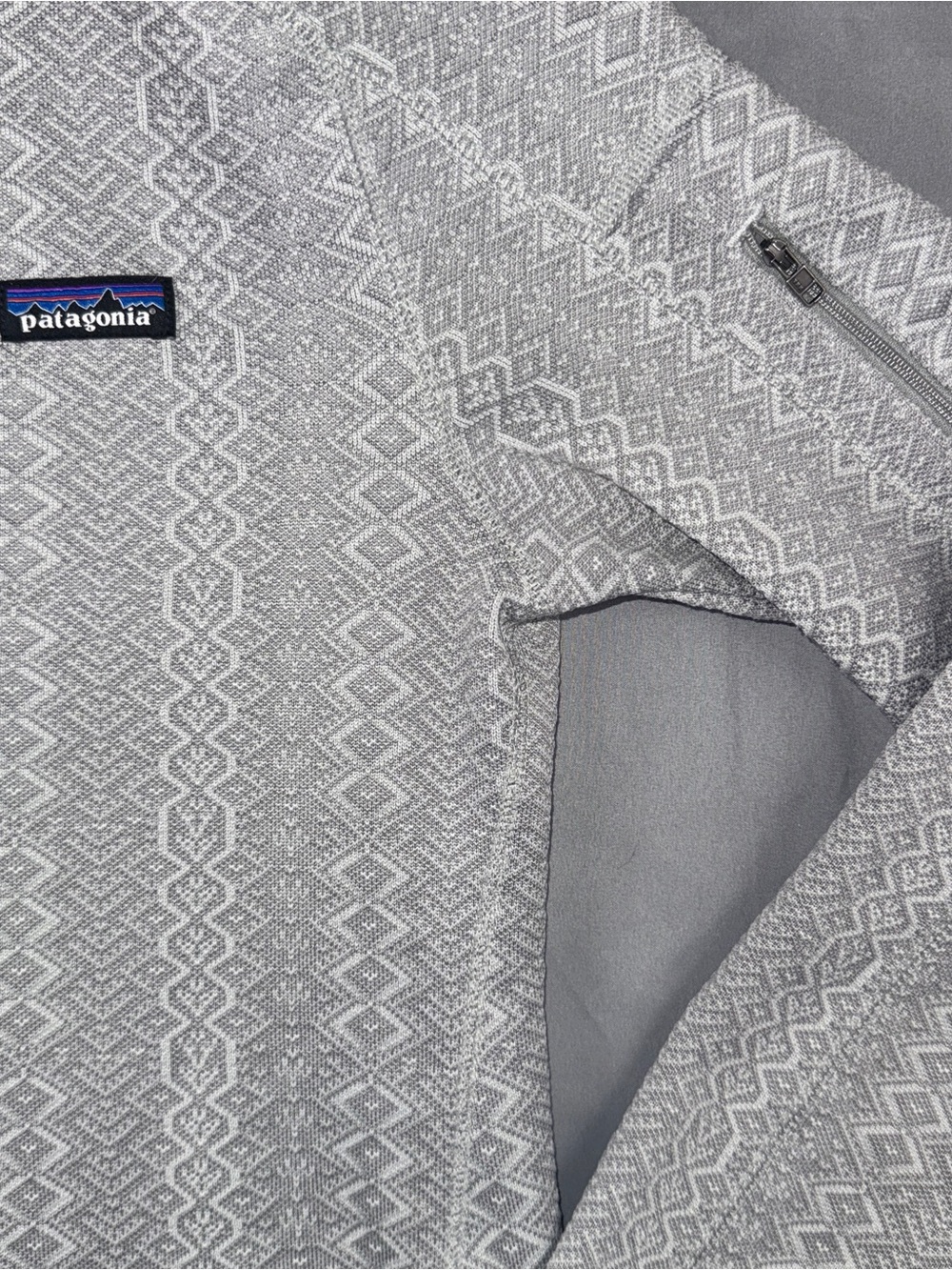 Patagonia Better Sweater 1/4 Zip Fleece Pullover Nordic Geometric Gray Womens S - Picture 6 of 10